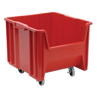 Mobile Giant Stack Container, 12-1/2" H x 16-1/2" W x 17-1/2" D, 250 lbs. Capacity, Red Ontario Safety Products