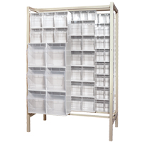 Free-Standing Tip-Out Bins Slider System, 51-1/4" W x 26" D x 77" H, 101 Drawers Ontario Safety Products