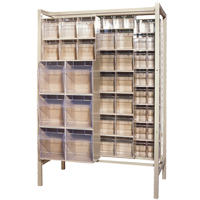 Free-Standing Tip-Out Bins Slider System, 51-1/4" W x 26" D x 77" H, 101 Drawers Ontario Safety Products