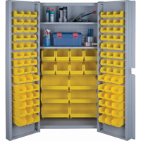 Deep Door Combination Cabinets, 38" W x 24" D x 72" H, Grey CF354 | Ontario Safety Product