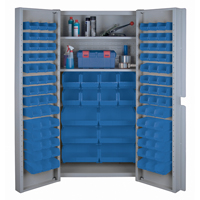 Deep Door Combination Cabinets, 38" W x 24" D x 72" H, Grey CF355 | Ontario Safety Product