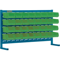 Louvered Rack with Bins, 32 Bins, 36" W x 8-1/4" D x 22" H CF361 | Ontario Safety Product