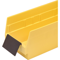 Bacs de rangement pour tablettes - Porte-étiquettes de forme allongée CF399 | Ontario Safety Product