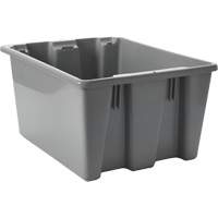 Stack & Nest Palletote Box, 10" x 15.5" x 19.5", Grey CF683 | Ontario Safety Product