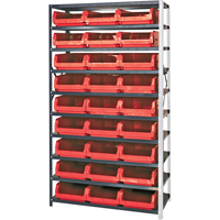 Shelving Unit with Stacking Bins, Steel, Magnum Bin, 650 lbs. Capacity, 42" W x 76" H x CF784 | Ontario Safety Product