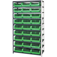 Shelving Unit with Stacking Bins, Steel, Magnum Bin, 650 lbs. Capacity, 42" W x 76" H x CF787 | Ontario Safety Product