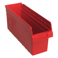 Bacs pour &eacute;tag&egrave;re Store-Max, 6-5/8" la x 8" H x 17-7/8" p, Rouge, Capacit&eacute; 56 lb Ontario Safety Products