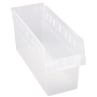 Bacs pour &eacute;tag&egrave;re Store-Max, 6-5/8" la x 8" H x 17-7/8" p, Transparent, Capacit&eacute; 56 lb Ontario Safety Products