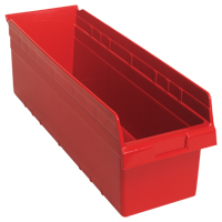 Bacs pour &eacute;tag&egrave;re Store-Max, 8-3/8" la x 8" H x 23-5/8" p, Rouge, Capacit&eacute; 68 lb Ontario Safety Products