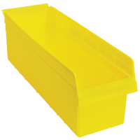 Bacs pour &eacute;tag&egrave;re Store-Max, 8-3/8" la x 8" H x 23-5/8" p, Jaune, Capacit&eacute; 68 lb Ontario Safety Products