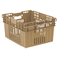 Contenant en plastique empilable Stack-N-Nest pour l'agriculture, 20" x 24" x 13,4", Beige Ontario Safety Products