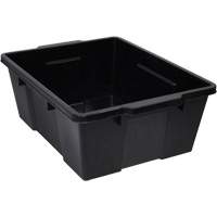Plastic Latch Container, 15.875" W x 21" D x 7.75" H, Black CG053 | Ontario Safety Product