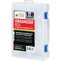 Boîte &agrave; compartiments en plastique, 6,25" la x 9,25" p x 2,2" h, 8 compartiments Ontario Safety Products