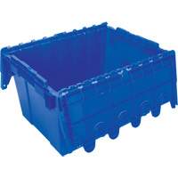 Flip Top Plastic Distribution Container, 21.65" x 15.5" x 12.5", Blue CG127 | Ontario Safety Product