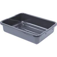 All-Purpose Ribbed-Bottom Storage Tub, 5" H x 15" D x 21" L, Plastic, Grey CG211 | Ontario Safety Product