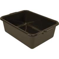 All-Purpose Flat-Bottom Storage Tub, 7" H x 15" D x 21" L, Plastic, Brown Ontario Safety Products