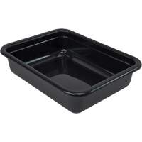 All-Purpose Flat-Bottom Storage Tub, 5" H x 17" D x 22" L, Plastic, Black Ontario Safety Products