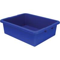 All-Purpose Ribbed-Bottom Storage Tub, 7" H x 17" D x 22" L, Plastic, Blue CG225 | Ontario Safety Product