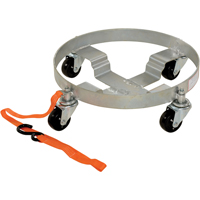 Multi-Tier Drum Dollies, Steel, 900 lbs. Capacity, 19" Diameter, Rubber Casters DC043 | Ontario Safety Product