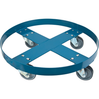 Drum Dolly, Steel, 1000 lbs. Capacity, 24" Diameter, Polyurethane Casters Ontario Safety Products