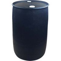 Polyethylene Drums, 55 US gal (45 imp. gal.), Closed Top, Black DC530 | Ontario Safety Product
