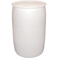 Polyethylene Drums, 55 US gal (45 imp. gal.), Closed Top, Natural DC531 | Ontario Safety Product