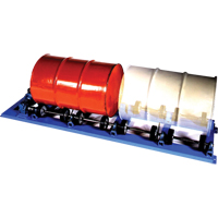 Double Stationary Drum Roller, 55 US gal. (45 Imperial Gal.) Capacity, Fixed Speed, 1 HP DC574 | Ontario Safety Product