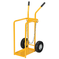 Gas Cylinder Cart, Mold-on Rubber Wheels, 9-13/16" W x 16" L Base, 150 lbs. DC671 | Ontario Safety Product