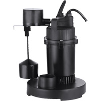 Thermoplastic Submersible Sump Pump, 2560 GPH, 115 V, 4.6 A, 1/3 HP DC842 | Ontario Safety Product