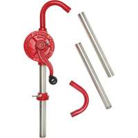 Rotary Type Drum Pump, Cast Iron/Steel, Fits 30-55 Gal., 8 oz./Stroke Ontario Safety Products