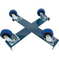 Drum Dolly, Steel, 1400 lbs. Capacity, 24" Diameter, Blue Elastic Casters Ontario Safety Products