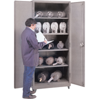 Heavy Gauge Storage Cabinets, Steel, 3 Shelves, 60" H x 36" W x 21" D, Grey FB012 | Ontario Safety Product