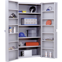 Deep Door Storage Cabinet, 38" W x 24" D x 72" H, 4 Shelves FB024 | Ontario Safety Product