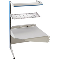 Postes de travail modulaires ergonomiques - Exemples de configurations - A-SC Ajouts de coin &agrave; un c&ocirc;t&eacute;, 36" la x 28" p x 84" h, Ajout de coin &agrave; un c&ocirc;t&eacute; Ontario Safety Products