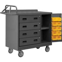 Armoire d'&eacute;tabli mobile avec bacs, Acier Surface Ontario Safety Products