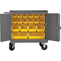 Armoire d'&eacute;tabli mobile avec bacs, Acier Surface Ontario Safety Products