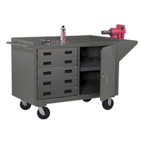 Mobile Bench Cabinet, Steel Surface FI861 | Ontario Safety Product