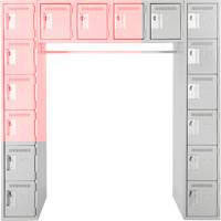 Assembled Archettes Clean Line Economy Lockers, 16 -tier, Bank of 3, 18" x 72" x 12", Steel Ontario Safety Products