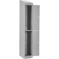 Clean Line Lockers, 2 -tier, Bank of 4, 48" x 18" x 78", Steel, Grey, Rivet (Assembled) Ontario Safety Products