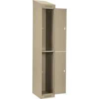 Clean Line Lockers, 2 -tier, Bank of 4, 48" x 18" x 78", Steel, Beige, Rivet (Assembled) Ontario Safety Products