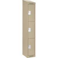 Casiers Clean Line, 3 niveaux, 12" x 18" x 78", Acier, Beige, Rivet (assembl&eacute;) Ontario Safety Products