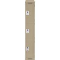 Casiers Clean Line, 3 niveaux, 12" x 18" x 78", Acier, Beige, Rivet (assembl&eacute;) Ontario Safety Products