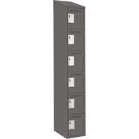 Petits casiers Clean Line, 6 niveaux, 12" x 18" x 78", Acier, Charbon, Rivet (assembl&eacute;) Ontario Safety Products