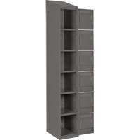Clean Line Lockerette, 6 -tier, Bank of 4, 48" x 18" x 78", Steel, Charcoal, Rivet (Assembled) Ontario Safety Products