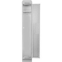 Casiers Clean Line, 12" x 18" x 82", Acier, Gris, Rivet (assembl&eacute;), Perfor&eacute; Ontario Safety Products