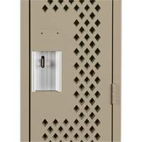Casiers Clean Line, Bloc de 4, 48" x 12" x 72", Acier, Beige, Rivet (assembl&eacute;), Perfor&eacute; Ontario Safety Products