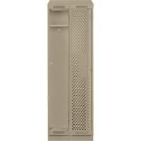 Clean Line Lockers, Bank of 2, 24" x 12" x 82", Steel, Beige, Rivet (Assembled), Perforated Ontario Safety Products