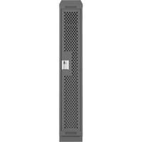 Clean Line Lockers, 12" x 12" x 82", Steel, Charcoal, Rivet (Assembled), Perforated Ontario Safety Products