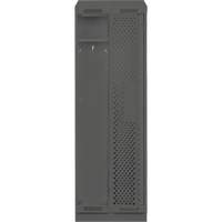 Clean Line Lockers, Bank of 2, 24" x 12" x 82", Steel, Charcoal, Rivet (Assembled), Perforated Ontario Safety Products