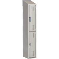 Concorde Heavy-Duty Lockers, 2 -tier, 12" x 18" x 78", Steel, Grey, Welded (Assembled) Ontario Safety Products